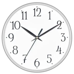 Divya Sur Silver Round Wall Clock
