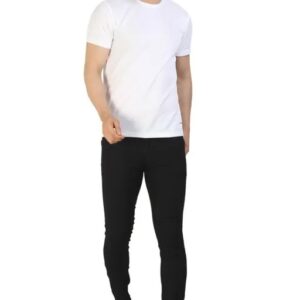 Divya Sur Men Denim Solid Slim Fit Black Stretchable Jeans
