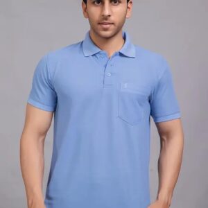Divya Sur MENS SOLID POLO T – SHIRT (Blue)
