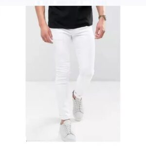 Divya Sur Men Cotton Blend White jeans