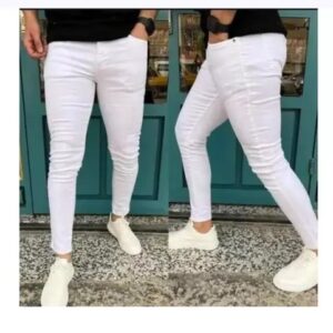 Divya Sur Men Cotton Blend White jeans