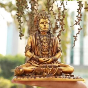 Divya Sur Hanuman Idol car Dashboard | Hanuman ji car Dashboard | car Dashboard Idol | Murti Statue for Gift (4.33 Inch) (Meditating Hanuman)