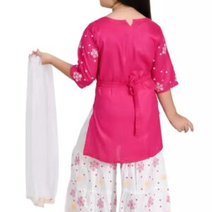 Divya Sur New Ethnic Kurta & Sahrara With Dupatta Sets (Pink)