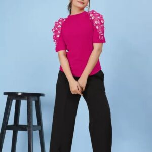 Divya Sur Casual Puff Sleeves Trendy Women Top (C2)
