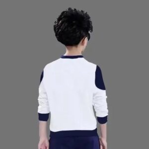 Divya Sur Kids/Boys Printed Round Neck Regular Fit Full Sleeves cotton blend Navy t shirt