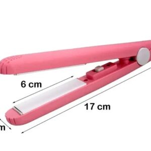 Divya Sur Mini Travel Size Straightening Iron Small Lightweight Portable Flat Iron Heating Curler Beauty Quick & Easy Hair Styling for Women Men Mini Professional Hair Straighteners (Multicolor, 45 W