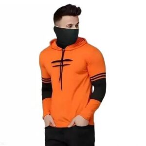 Divya Sur Mens Hooded Neck Front Cut Full Sleeves Tshirt