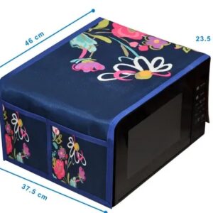 Divya Sur Microwave Oven Cover (Width: 54.61 cm, Blue)
