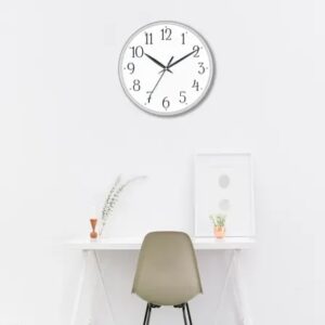 Divya Sur Silver Round Wall Clock