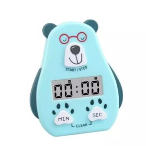 Divya Sur Digital Kitchen Cooking Timer with Loud Alarm, Large, Timer with Magnetic Backing, LCD Display and Retractable Stand, Timing Alarm Clock for Cooking (Sky Blue, Timer)
