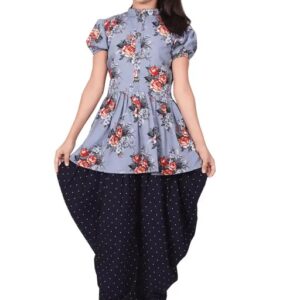 Divya Sur Girl Kurta Set grey black