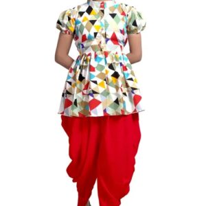 Divya Sur Girl Kurta Set multi red