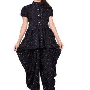 Divya Sur Girl Kurta Set black black