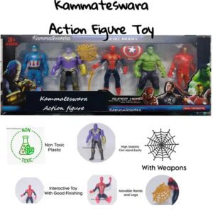 Divya Sur Toys Avenger Action Figure superheroes set of 5 in Super hero Action and Toy Figures