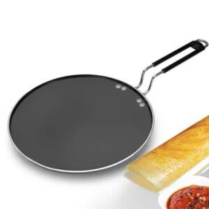 Divya Sur Heavy Flat Bottom 4 MM Non Stick Dosa Tawa Nonstick Pan Big Size Dosa Maker285 MM