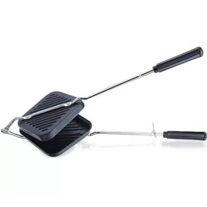 Divya Sur Nonstick Grill Sandwich Toaster | Grill Sandwich Maker | Gas Sandwich Toaster (Black)