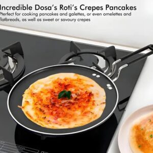 Divya Sur Heavy Flat Bottom 4 MM Non Stick Dosa Tawa Nonstick Pan Big Size Dosa Maker285 MM