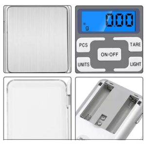 Divya Sur WDS 0.01g To 200g Digital LED Display Jewellery Pocket Scales & Balances;Weight Scale;Weighing Scale (JPS1)(Silver)