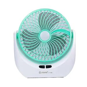 Divya Sur Powerful Rechargeable Table Fan with LED Light, Table Fan for Home, Table Fans, Table Fan for Office Desk, Table Fan High Speed, Table Fan For Kitchen (1880) – Multicolor, Pack of 1 Fan