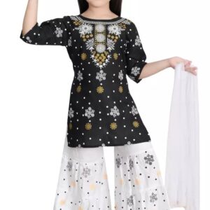 Divya Sur New Ethnic Kurta & Sahrara With Dupatta Sets (Black)