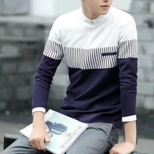 Divya Sur Men’s Colorblocked Round Multicolor Tshirts