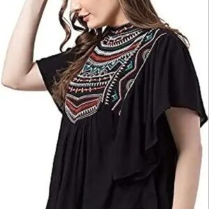 Divya Sur Ib styles women Trendy latest embroidered designer short stylish top and tunics for jeans