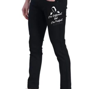 Divya Sur Printed Denim jeans black