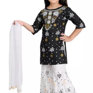 Divya Sur New Ethnic Kurta & Sahrara With Dupatta Sets (Black)
