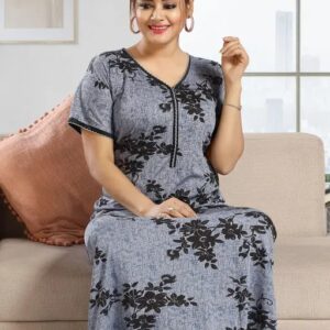 Divya Sur womens printed nighty – nightdress-maxi