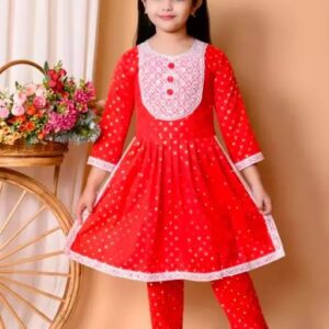 Divya Sur Cotton Silk Girl (Red)