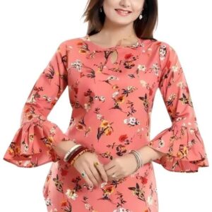 Divya Sur Woman’s Printed White Tunic Top (C1)