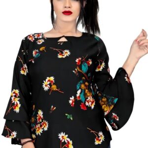 Divya Sur Woman’s Printed White Tunic Top (C2)