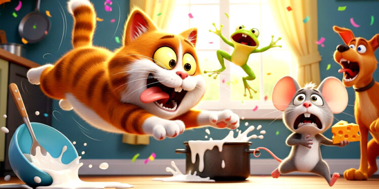 "The Cat Goes Meow-Meow" Kids' Poem: A Lovely Blend of Rhythm, Learning, and Smiles in the World of Children